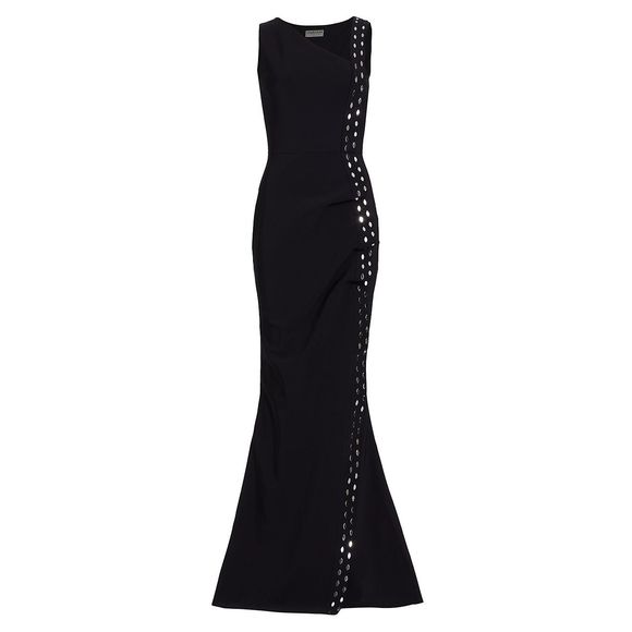 Chiara Boni La Petite Robe Cibeless Embellished Asymmetric-Neckline Gown - Picture 6 of 11